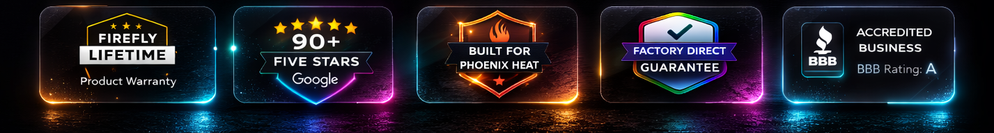 Lifetime Warranty • Google Reviews • Phoenix Heat • Factory Direct • BBB Accredited